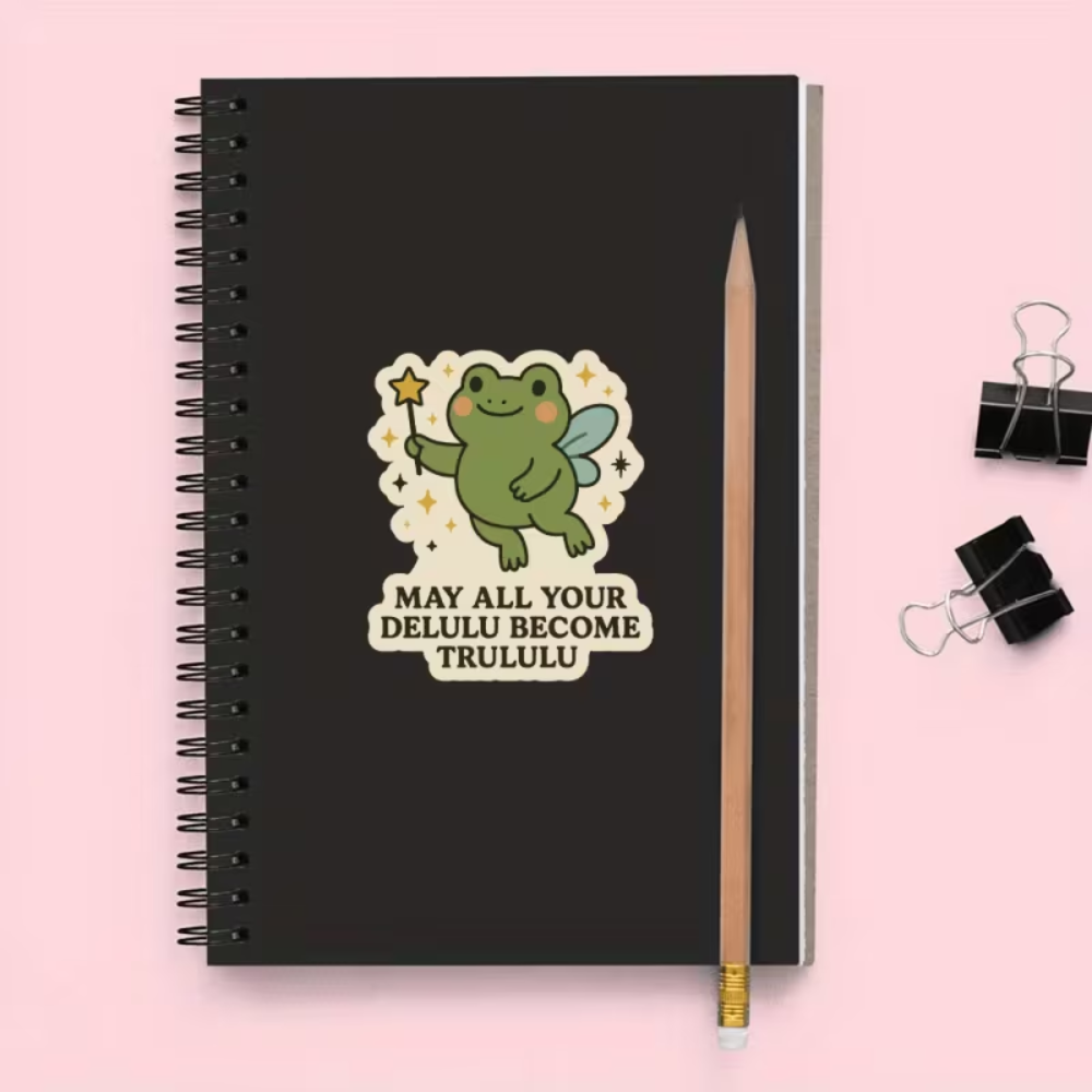 Sticker Rana Hada "Que Todos Tus Delulu se Conviertan en Trululu" 🐸✨
