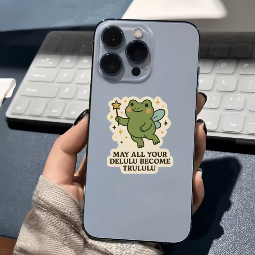 Sticker Rana Hada "Que Todos Tus Delulu se Conviertan en Trululu" 🐸✨