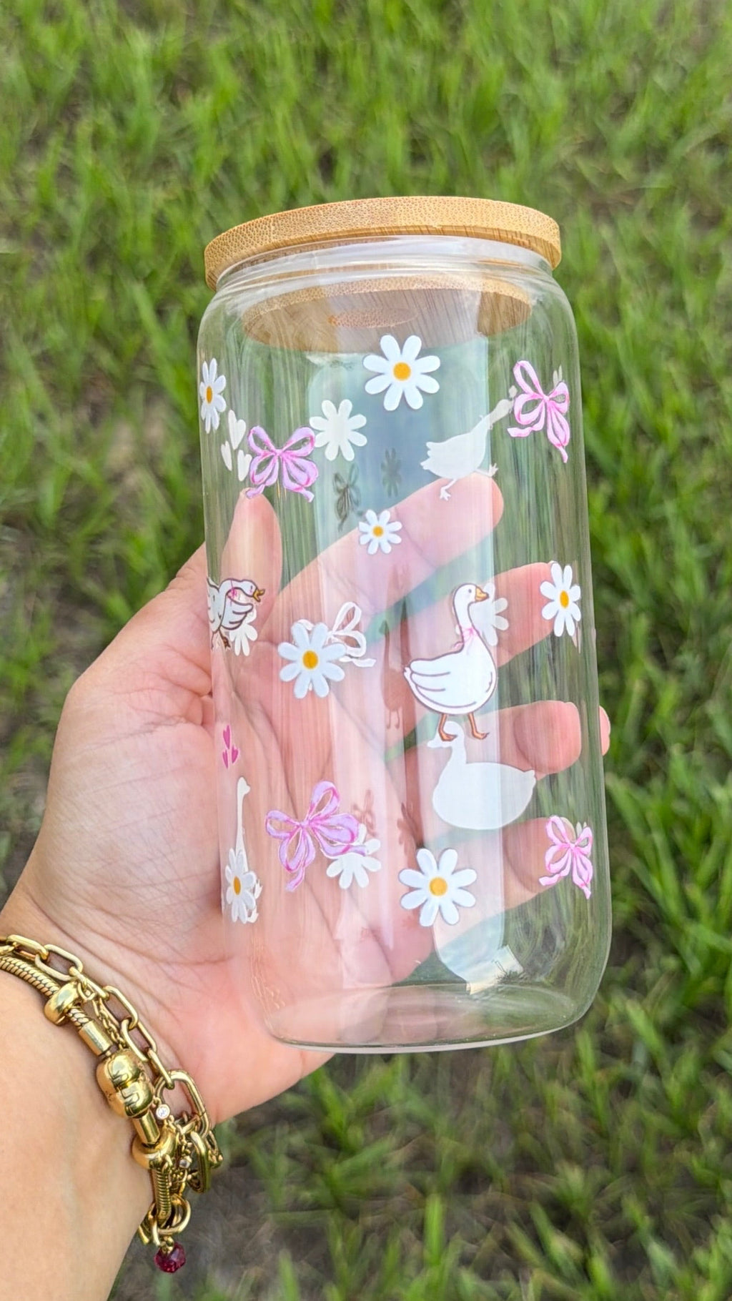 Vaso de Cristal Cute Duck 16 oz
