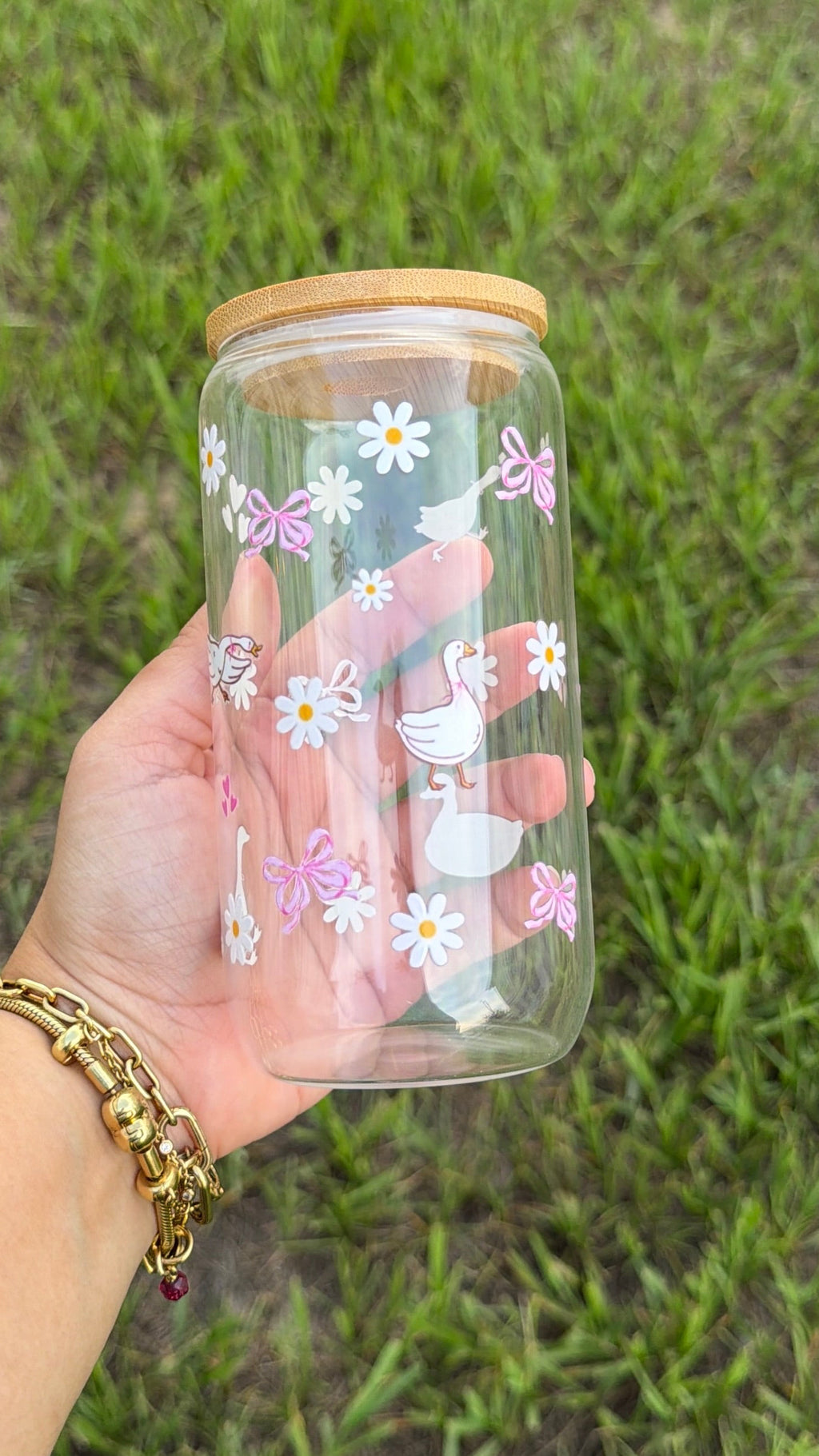 Vaso de Cristal Cute Duck 16 oz