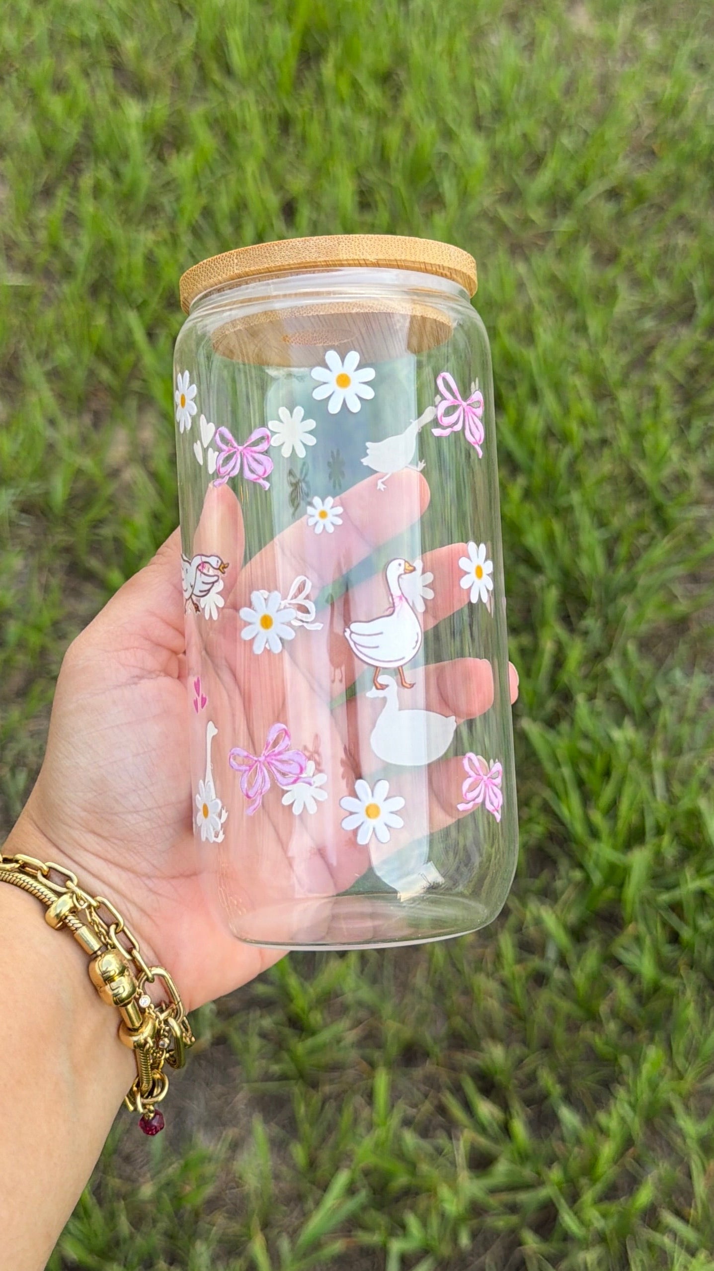 Vaso de Cristal Cute Duck 16 oz